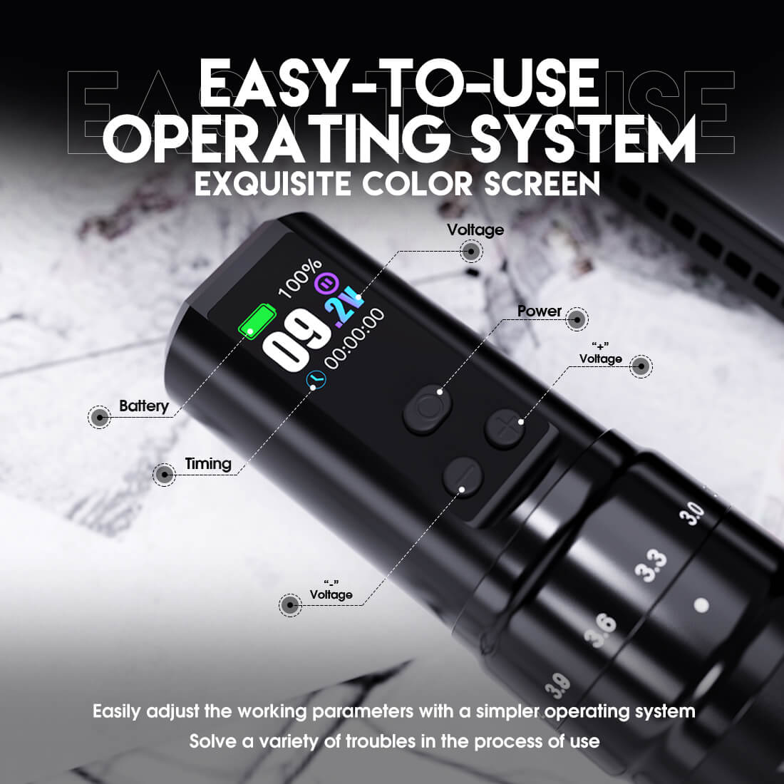 Tattoo Kit | Dragonhawk Mast Fold 2 Pro Machine Pen Wireless Professional Bundle