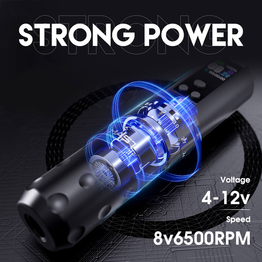 Tattoo Kit | Dragonhawk Mast Fold 2 Pro Machine Pen Wireless Professional Bundle