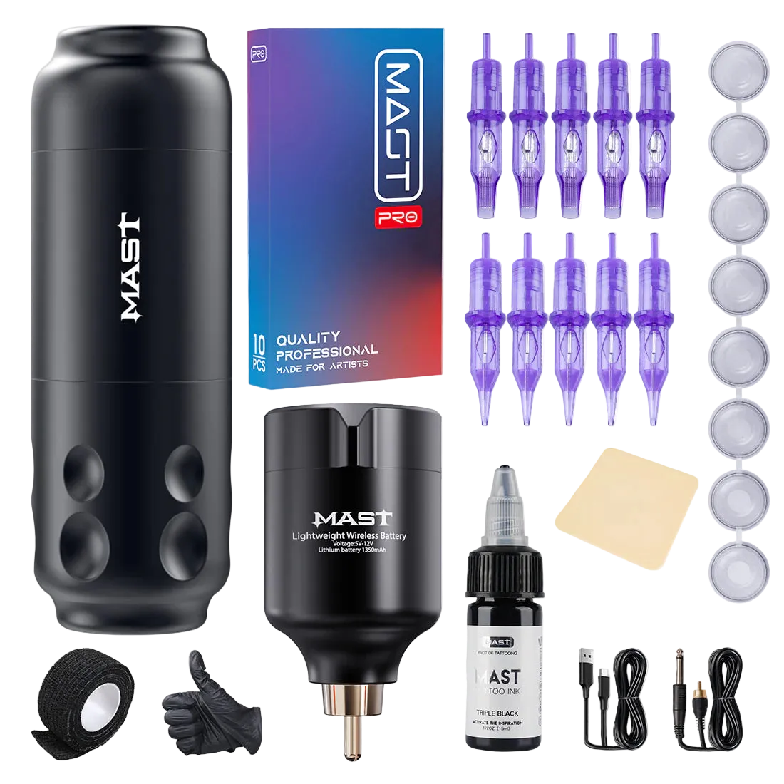 Mast Sensor 4.0MM Tattoo Machine T1 Wireless Battery Kit